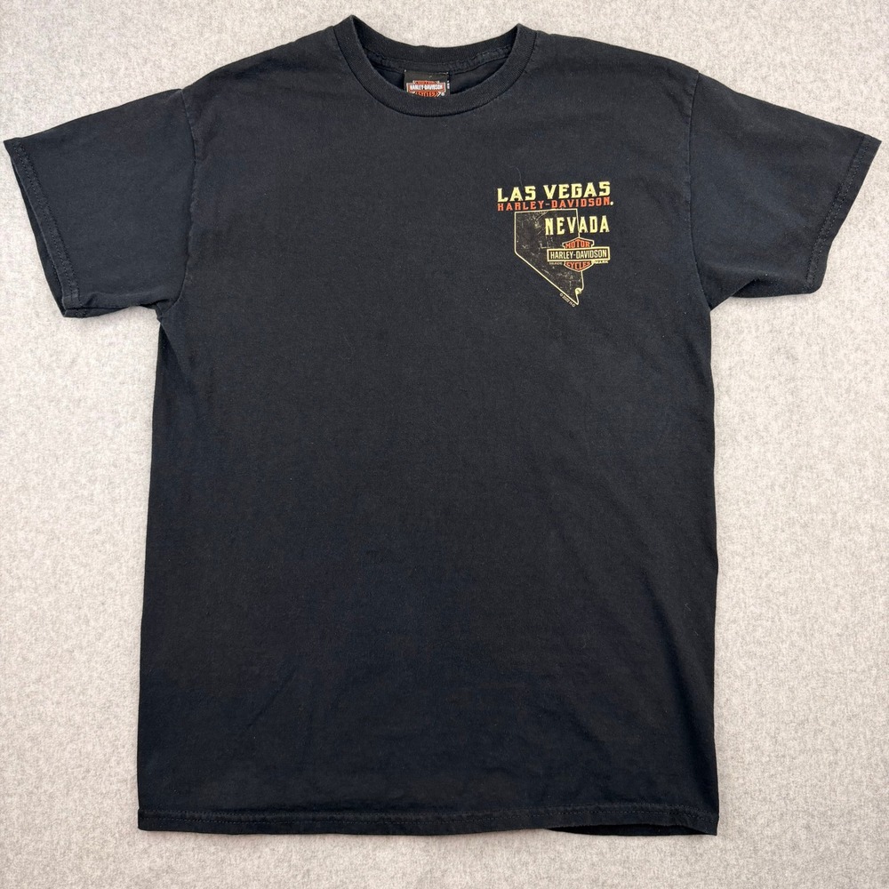 Harley-Davidson Las Vegas Nevada T-Shirt Black Graphic Mens M L 2022 Skull Logo